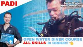 PADI Open Water Diver Course Video 🤿 ALL Skills in Order • Scuba Diving Tips