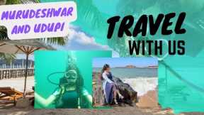 Trip to Murudeshwar and Udupi, experience SCUBA DIVING ,temple,farm-stay,eatery🚎 Part-2 (In Hindi)