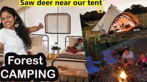 Atlanta 🇺🇸luxury CAMPING in forest area ~ Our thrill FOREST tent camping  ~ Family TravelerVLOG