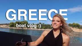 a day on our boat in GREECE: VLOG
