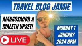 Monday Night LIVE with Travel Blog Jamie Monday 1 January 2024 - Ambassador & Maleth Upset!