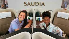 OUR FIRST TIME | 20 Hours Flying in Saudia Business Class!