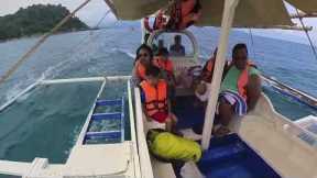 Island Hopping Boat Ride Going to Carabao Island