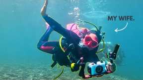 Taking my wife scuba diving in Philippines (Dauin)