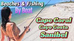 Fishing & Beach Hopping Cape Coral, Cayo Costa, Sanibel Island | Adventure By Boat | #travel vlog