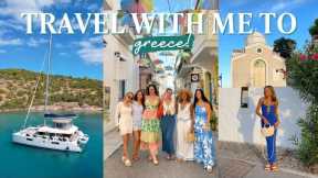 TRAVEL WITH ME TO GREECE || island hopping on a yacht with 8 girls!