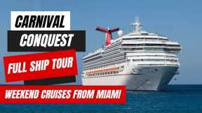 Carnival Conquest Full Tour 2025 | Weekend Cruises From Miami