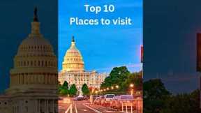 Top 10 Must-Visit Travel Destinations in the USA 🇺🇸 #Shorts #youtubeshorts