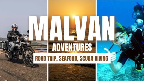 Malvan Travel Series 🇮🇳 | Bike Ride, Seafood, Scuba Diving & Parasailing Thrill!