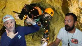 Divers React to Claustrophobic cave dive with the @BlueWorldTV crew