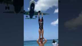 Trying to TOUCH airplane wheels on landing!
