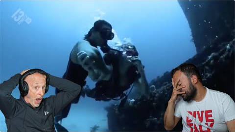 Divers React to Female Scuba Diver panics and get out of air