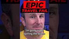 My biggest #travel fail.  Ouch!