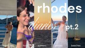 rhodes diaries | boat trips, island hopping and parties 🌞