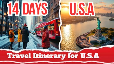 14 Days | usa itinerary |  travel itinerary for USA | usa  trip itinerary | america travel itinerary