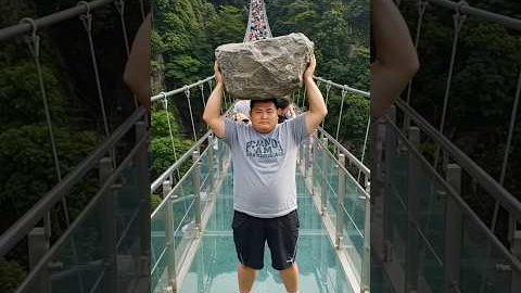 Glass Bridge Prank Gone Wild! 😱 #GlassBridge #Prank #Travel