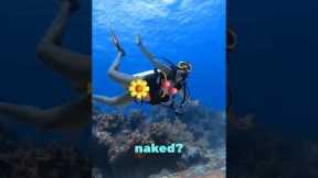 Would you dive naked? Loved my 100th dive in #Cozumel #Mexico ! #scubadiving