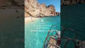 6 Countries to visit in October for warm weather in Europe ☀️ #europetravel #traveldestinations