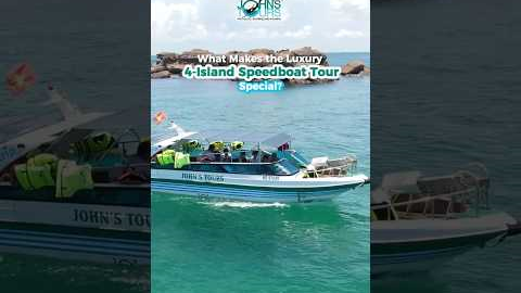 What makes the Luxury 4-Island speedboat tour special?