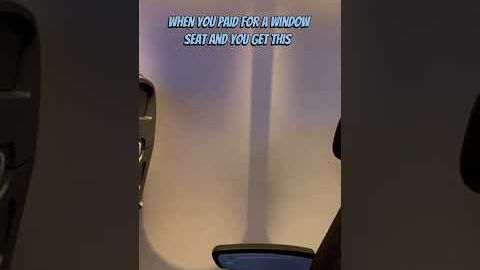 You paid for a windows seat #flight #airplane #travel #funny #funnytravel #travelvlog #traveller