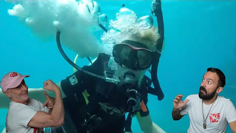 Divers React to Equipment failures captured underwater