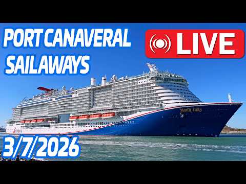 🔴 LIVE: 6 Cruise Ships Sailing Away from Port Canaveral! | 3.7.2026