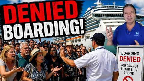 OVER ONE HUNDRED PASSENGERS DENIDE BOARDING CRUISE SHIP