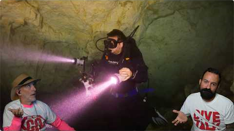 Divers React to divers entering cavern/cave zone to dig for fossils